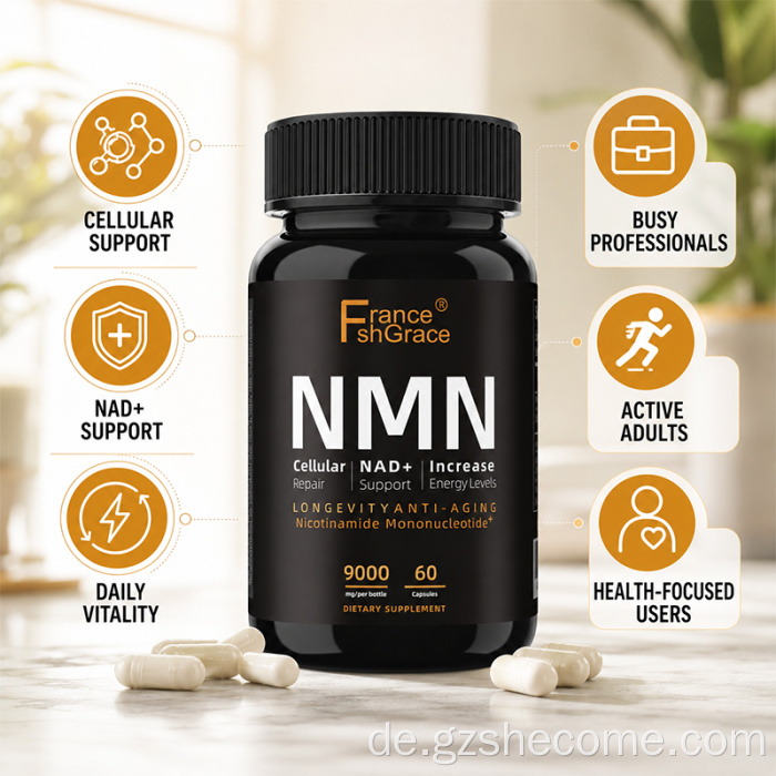 Shecome NMN-Kapseln Anti-Aging-NAD-Unterstützung